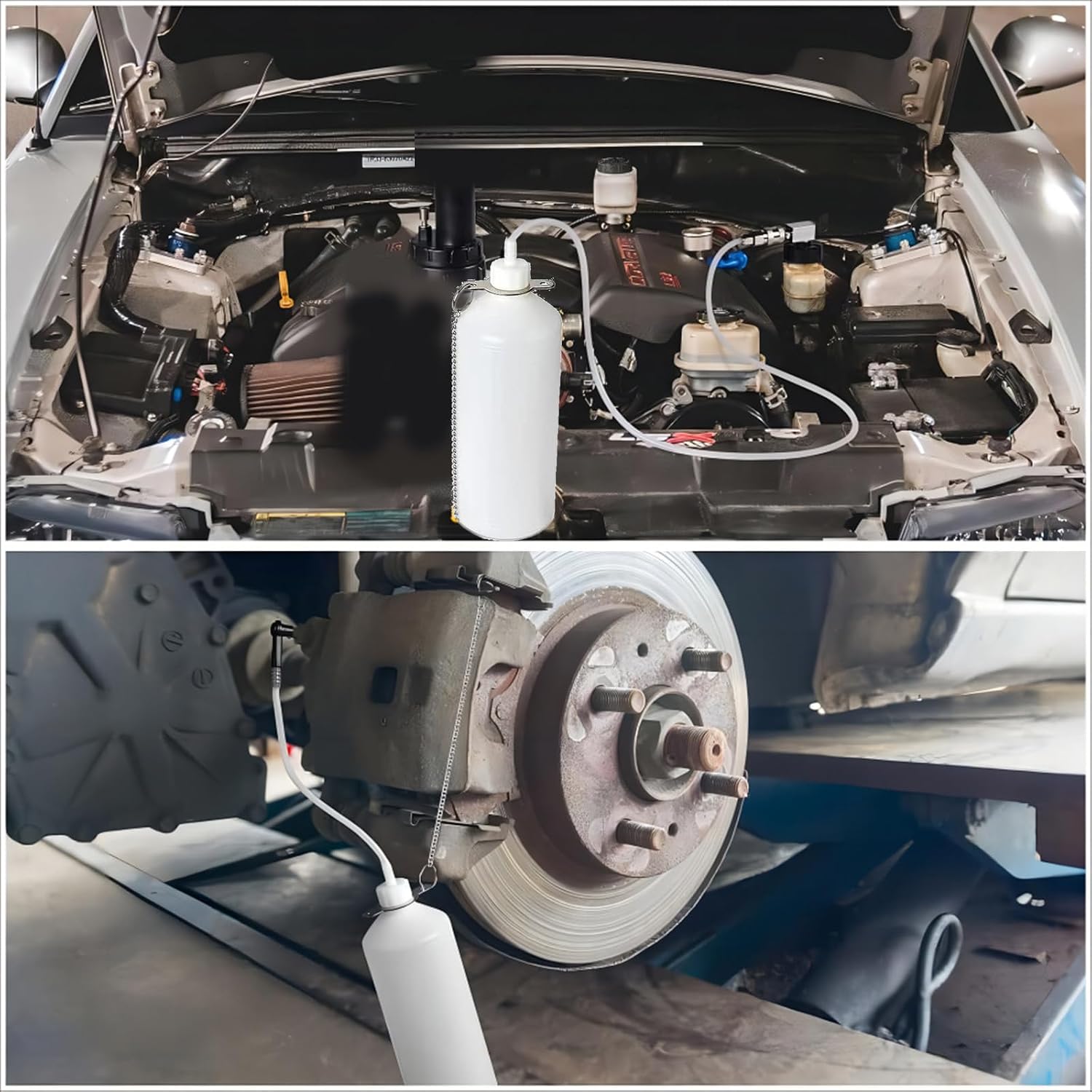 Quick & Easy Vehicle Brake Fluid Refill Set with Environmental Waste Storage Brake Fluid Exchange for Service Centers