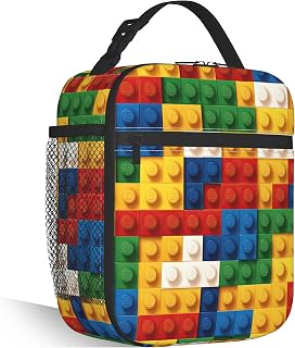 Autism Colorful Lunch Bag for Kids, Insulated School Lunch Tote | Cute reusable lunch bag with large capacity, insulated cooler tote for girls boys school, outdoor activities and snacks
