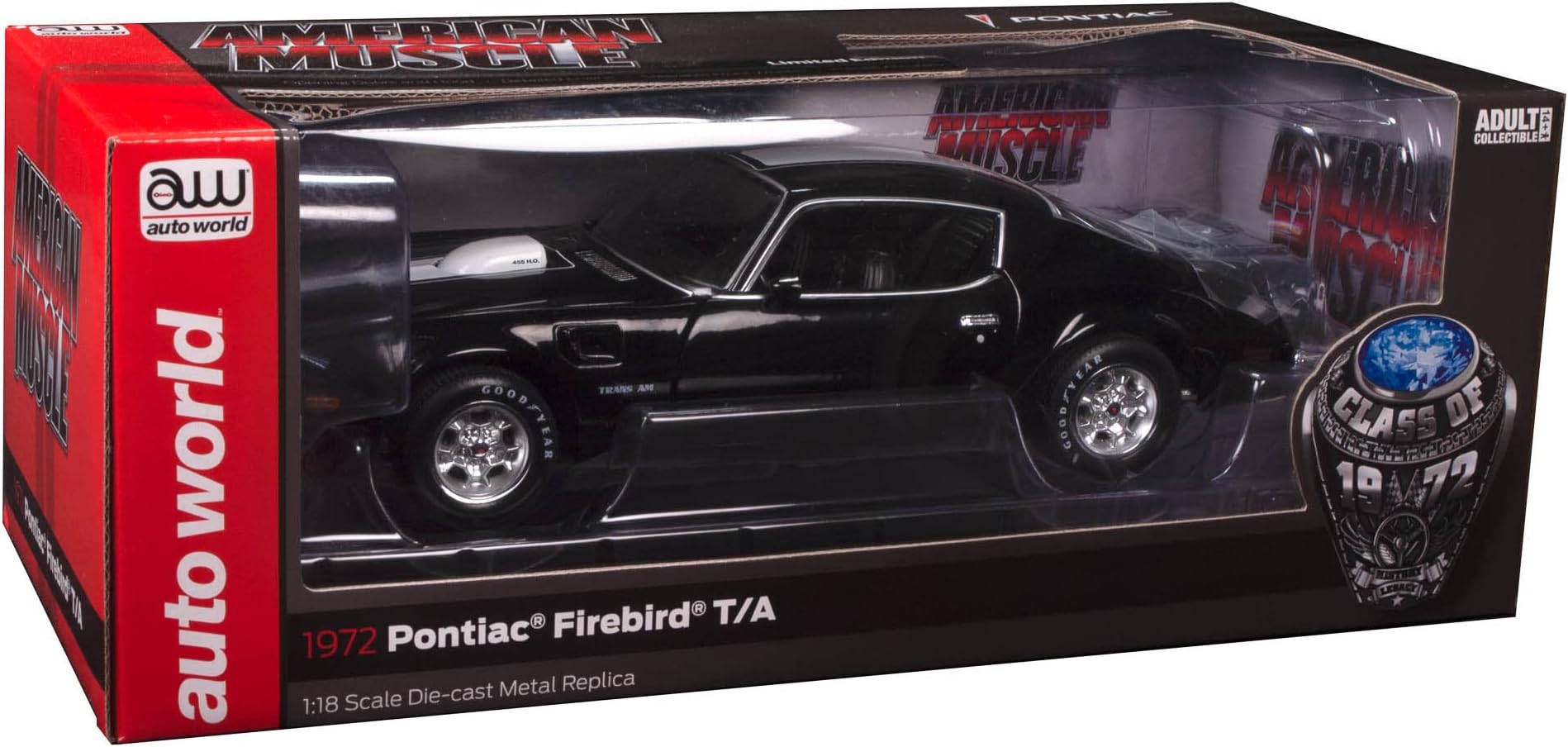 American Muscle 1972 Pontiac Firebird Trans Am (Class of 1972) 1:18 Scale Diecast