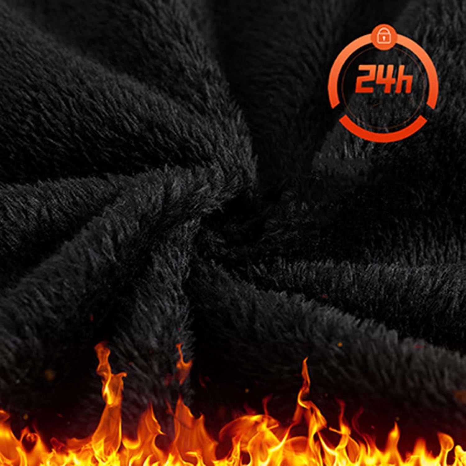 Men's Fce Lined Pants, Winter Warm Workout Athletic Sweatpants Casual Water Resistant Trousers with Zipper Pockets
