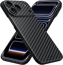 X-level Magnetic Case for iPhone 17 Pro MAX Compatible with MagSafe Ultra-thin 0.35mm Carbon Fiber Anti-Shock Anti-Scratch and Edge Protection Case for iPhone 17 Pro MAX- Black