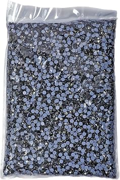 Hotfix Rhinestones 14400Pcs Hotfix Rhinestones SS6-SS20 Crystal Hot Fix Rhinestone for DIY Jewelry MakingBlack Diamond,SS10-14400pcs