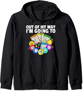 Bingo Player Gift Funny Love Caller Card Zip Hoodie