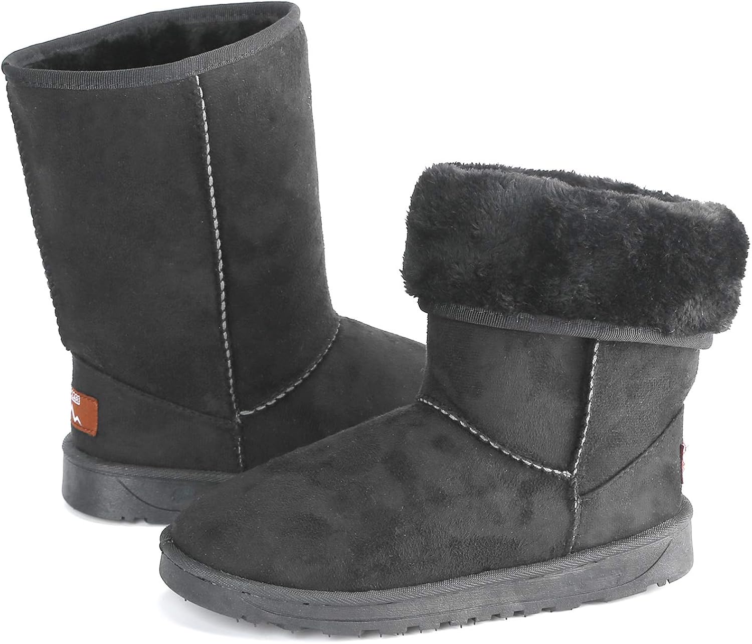 Moclever Boots For Women Snow Winter, Women Ladies Snow Boots Waterproof Faux Suede Mid-Calf Boots