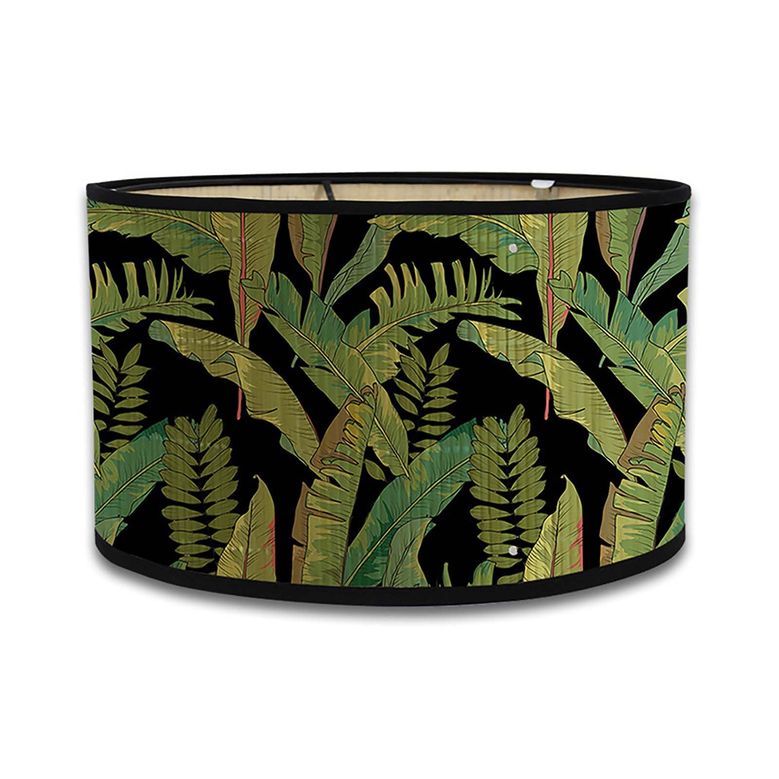 Retro Bamboo lampshade, Round Drum Shaped lampshade for Tables or Chandeliers, Suitable for Simple Ceiling Chandeliers (Style 26)