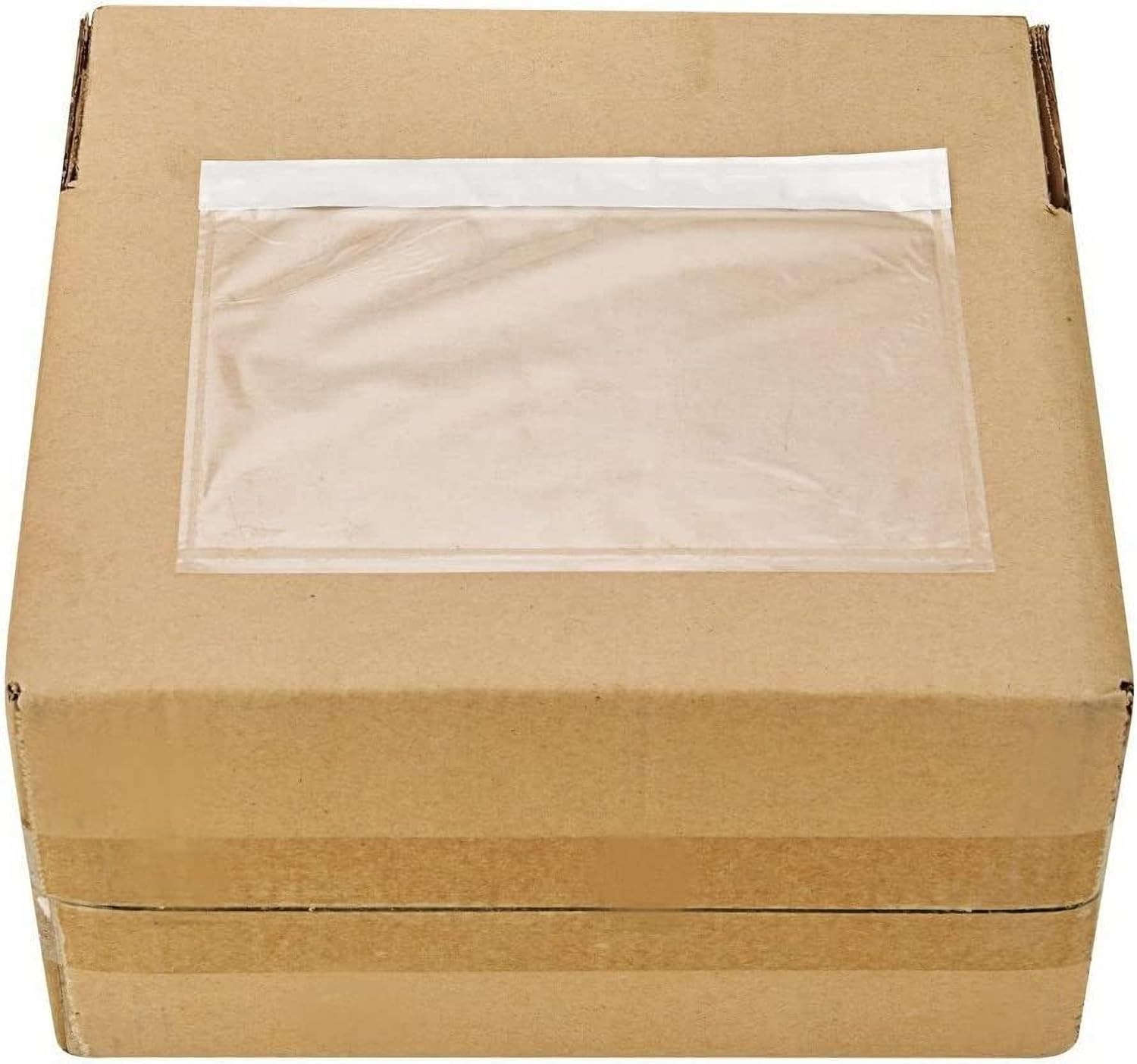 9527 Product 7.5" x 5.5" Clear Adhesive Top Loading Packing List/Shipping Label Envelopes (100 Pack) - Image 3