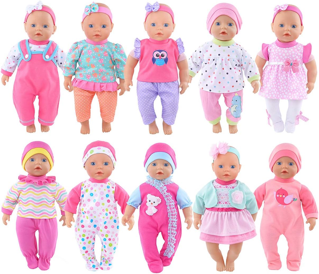 カジュアル Tanosy 10 Sets Doll Clothes 4 Sets Party Dresses 3 Sets Casual