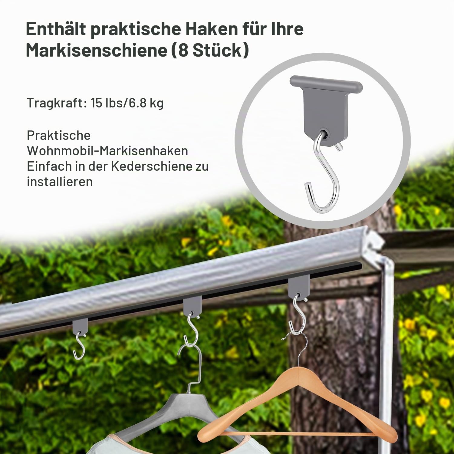 Homvvi Sturmband Markise Set, Vorzelt Sturmsicherung für Thule Omnistor