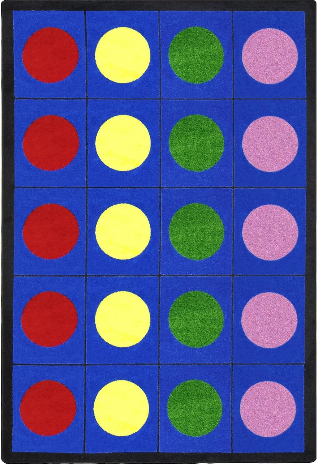 Joy Carpets Lots of Dots Area Rug in Color Multi, 5'4" x 7'8"