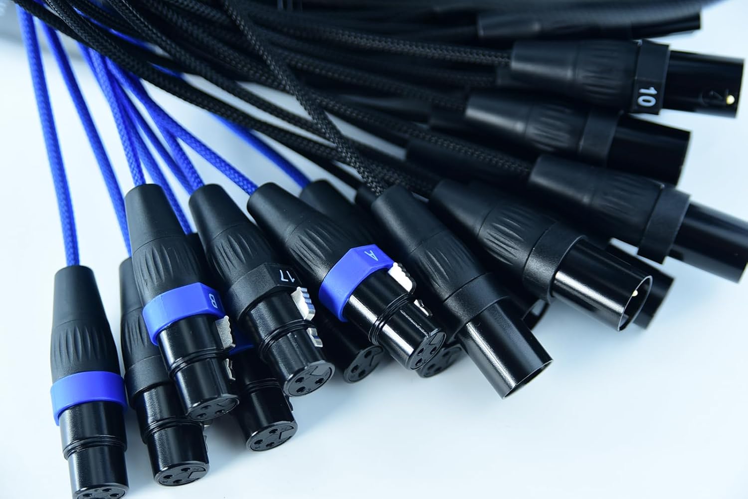 Arklove 16 Send Female 8 Return Male 24-Channel Low Profil XLR 1/4" TRS Send Sub Combo Splitter Snake Cable 20ft