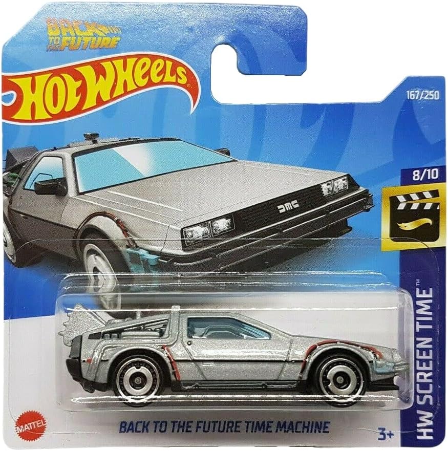 Mattel Hot Wheels Back to the Future Time Machine - Delorean DMC - Screen Time 8/10 - HCV54 - Short Card