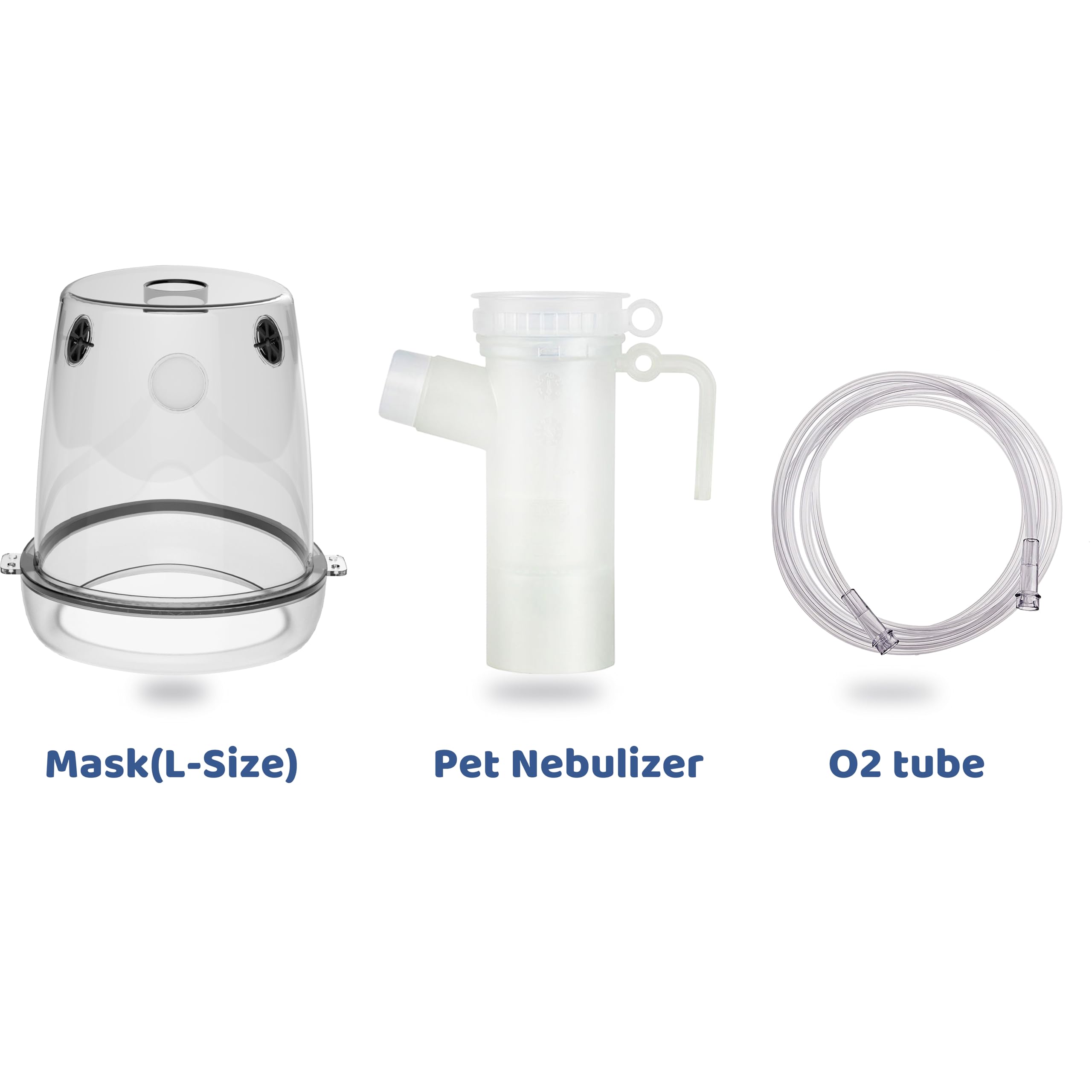 Taza nebulizadora para Mascotas y mascarilla inhaladora para Gatos y Perros pequeños, mascarilla de oxígeno para Mascotas (no Incluye máquina nebulizadora) (L - Perros Grandes)