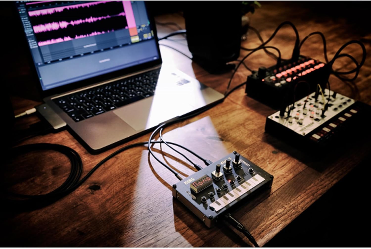 Korg Nu:tekt NTS-1 Programmable Synthesizer Kit Bundle with MIDI Cable and Austin Bazaar Polishing Cloth
