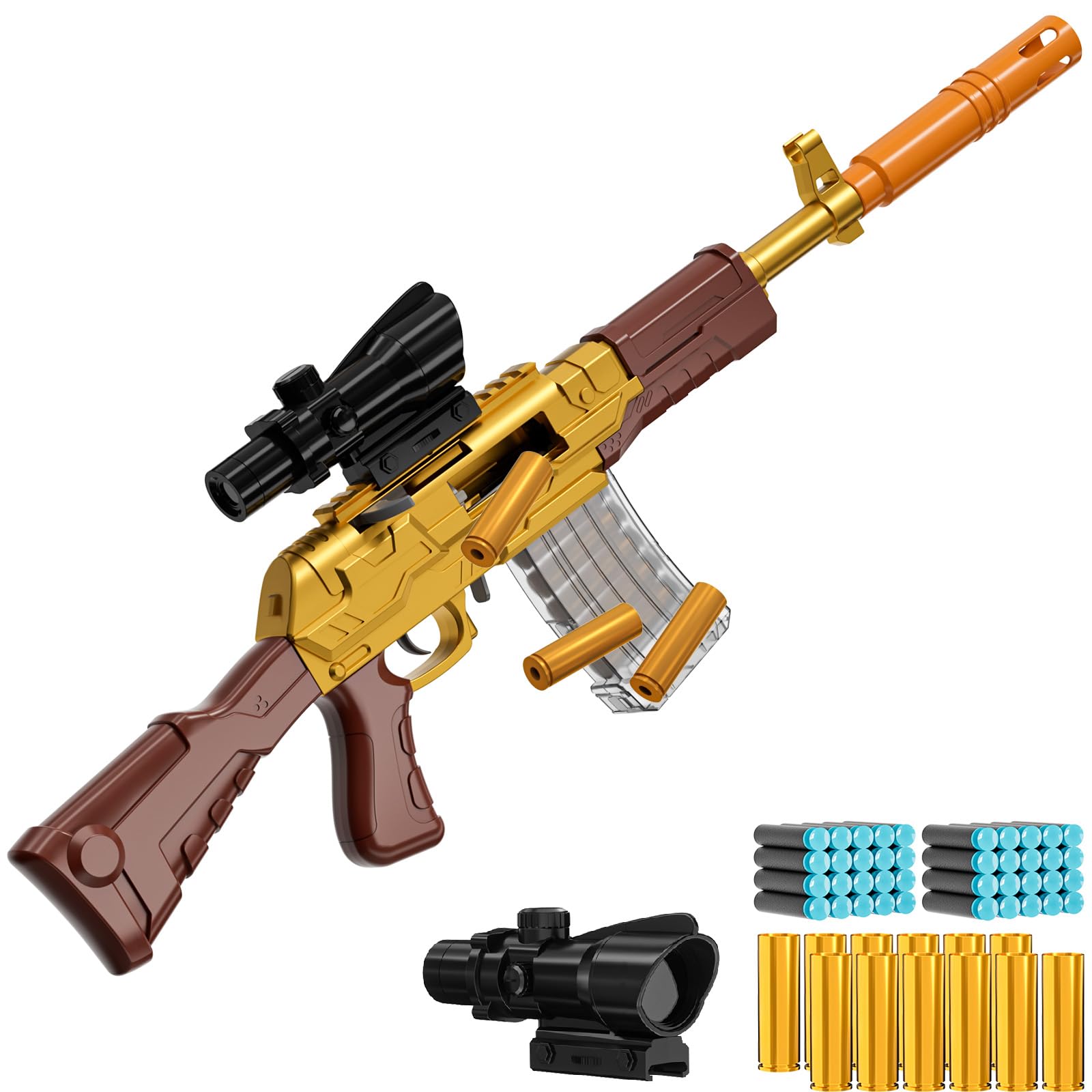 Amazon.com: Toy Gun Models Foam Blasters Sniper Rifle Gold for