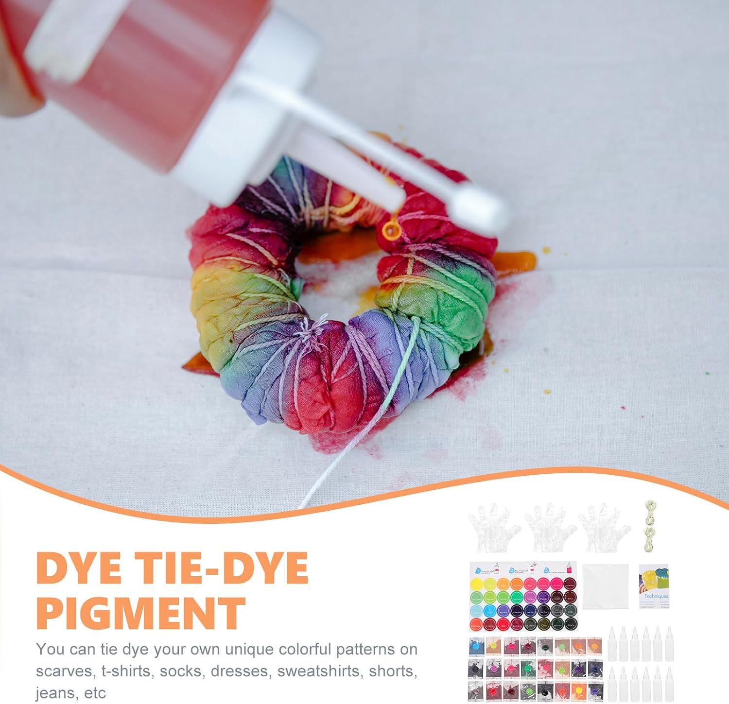 Tie Dye Kit for Girls Halloween 24 Color Powder Packets Set for T-Shirts