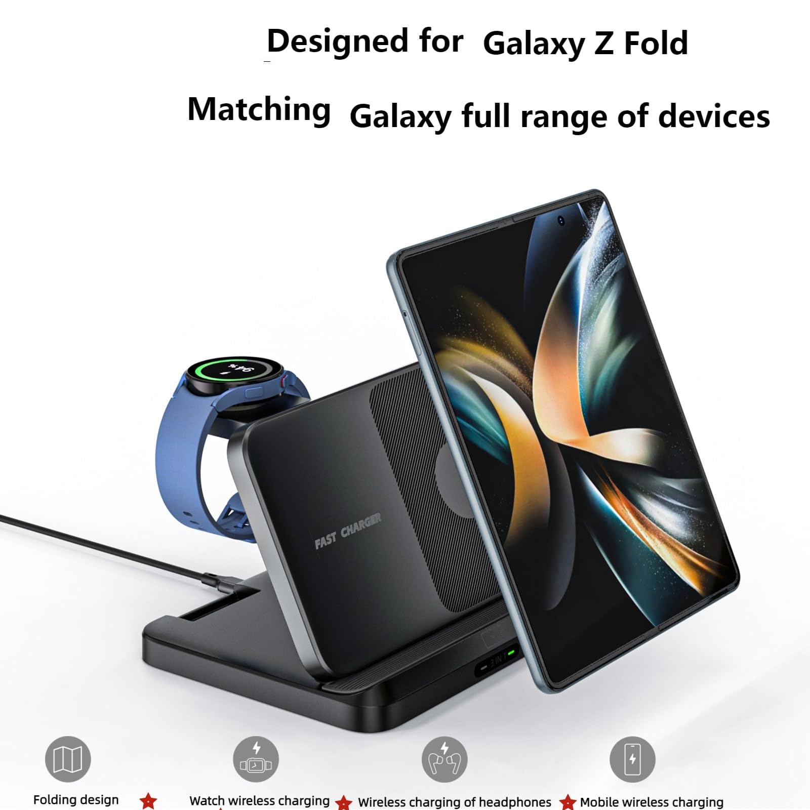 Amazon.co.jp: Samsung Galaxy FoldとZFold折りたたみ式スリーインワン