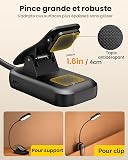 Glocusent Lampe de Lecture Livre, 20 LED, 5 niveaux, rechargeable USB-C - 6