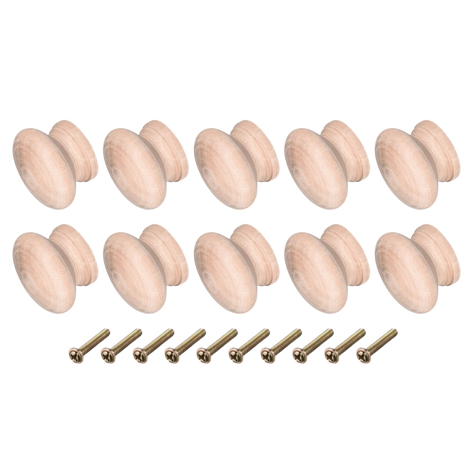 Boutons de tiroir en bois naturel de 45 mm pour rénover une commode de chambre vintage
