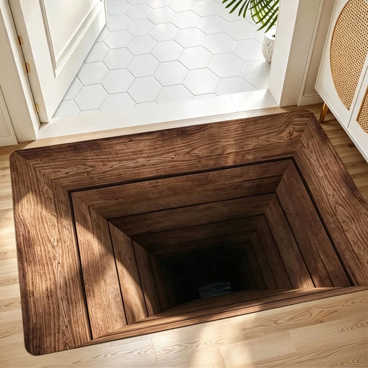 Amazon.com: 3D Optical Illusion Rug,Rugs that Look Like a Hole，Pets ...