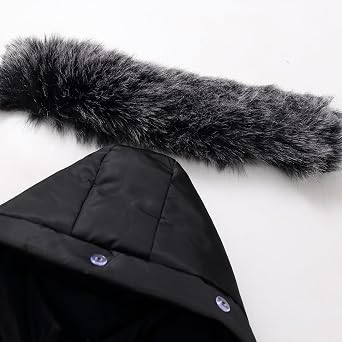 Baby Boy Puffer Jacket Girl Winer Coat with Faux Fur Hood Unisex Quilted Clothes