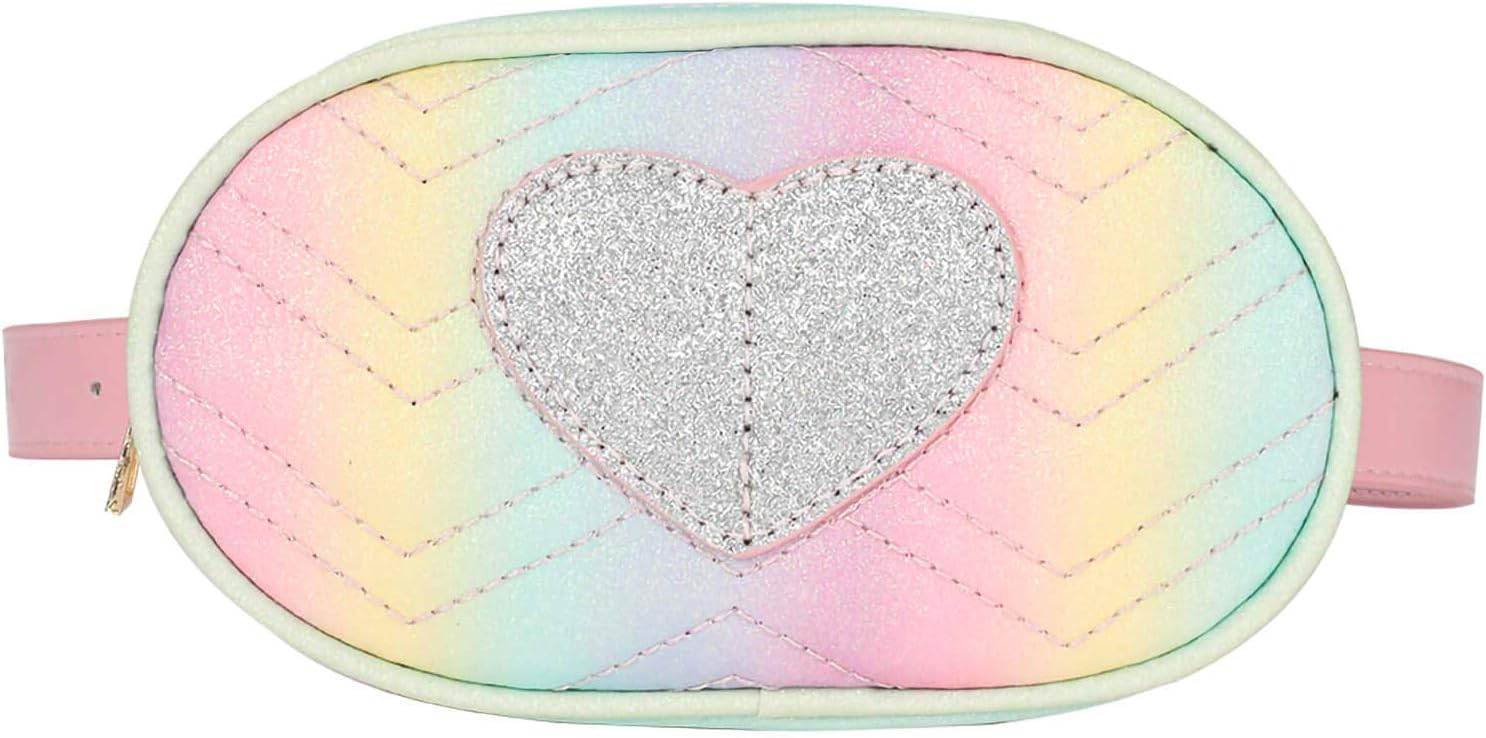 mibasiesCMK Trendy Kids Fanny Pack for Kids Girls Waist Bags with Belt, Pkburb, Mini,
