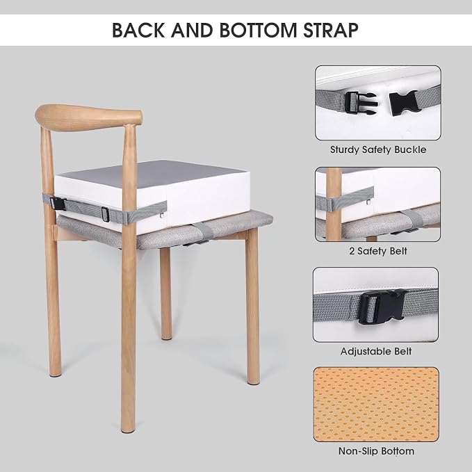 Asiento elevador infantil para mesa con correas ajustables miniatura 4