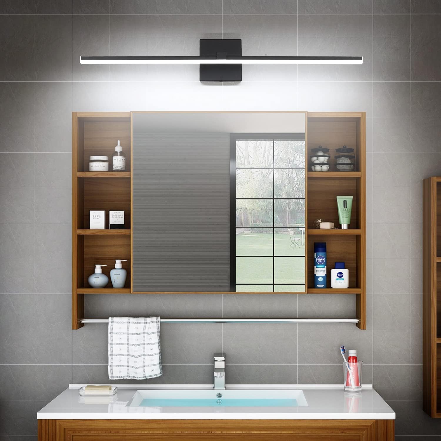 ZUZITO Bundle 24 inch with 30 inch Dimmable LED Modern Vanity Lights for Bathroom Over Mirror