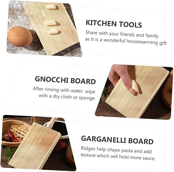 COLLBATH 2pcs Gnocchi Board Tool Gnocchi Pasta Making Tools Pasta Shaper Board Kitchen Utensils