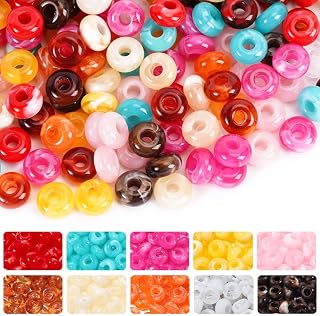 300pcs 14mm Large Hole Beads for Carabiner Bag Charm Paracord