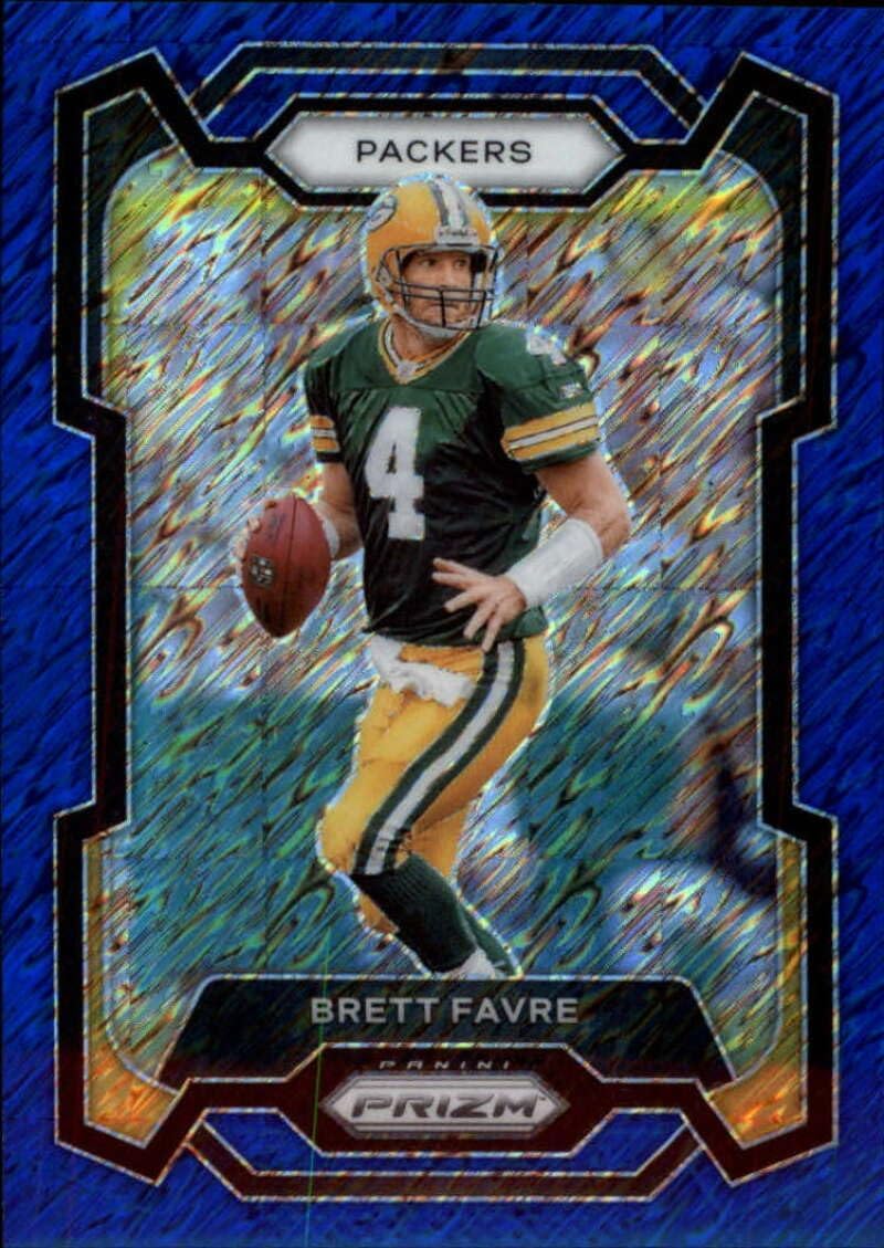 2023 Panini Prizm Prizm Blue Shimmer Football #112 Brett Favre S25 Green Bay Packers