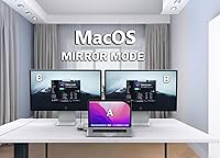 Vista 7 de uptab Adaptador DisplayPort a Dual DisplayPort 8K Multi Monitor Splitter, Convertidor Multi-Stream Transport (MST) Hub, DP a 2X DP