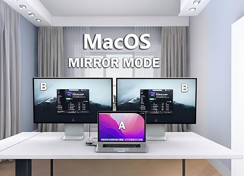 Miniatura 7 de uptab DisplayPort a Dual DisplayPort 8K Adaptador Multi Monitor Splitter, Convertidor Multi-Stream Transport (MST), DP a 2X DP