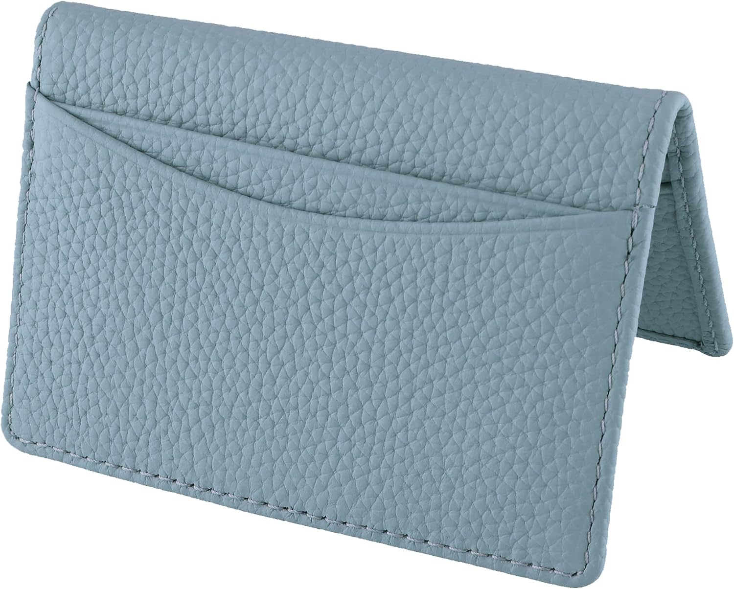 Top Grain Leather Credit Card Holder Bi Fold Leather Front Pocket Wallet Organizer Premium Gifts for Men Women(GlueGray)