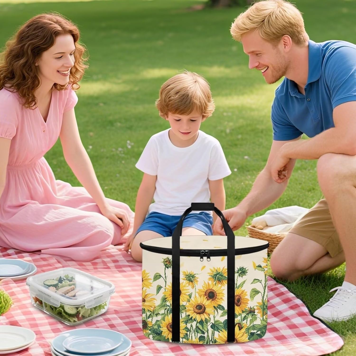 Sunflowers Dust Cover for 6-8 Quart Oval Slow Cooker Cover Replacement Novelty Kitchen Appliance Bags for Air Fryer, Pressure Cooker Accessories