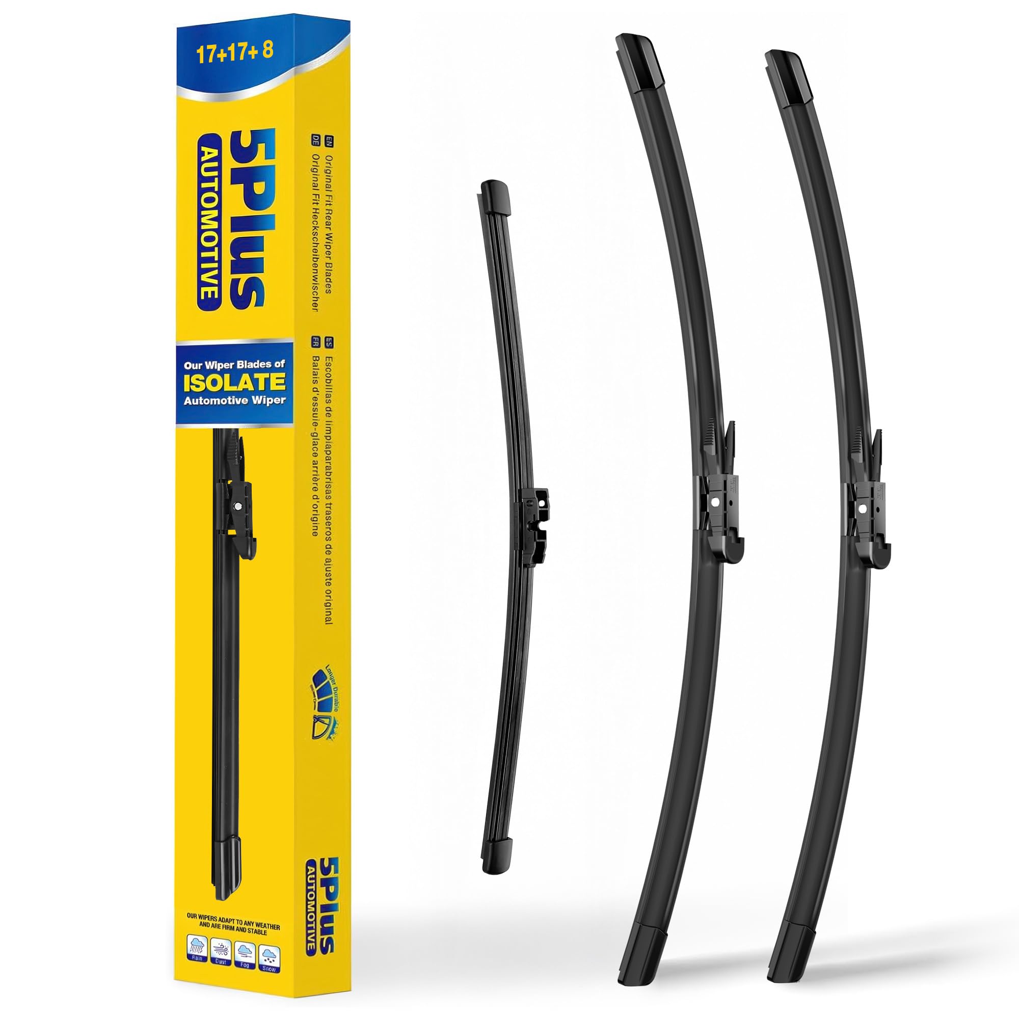 5 PLUS Custom-Fit Wipers fits 2021-2026 Ford Bronco Windshield Wipers