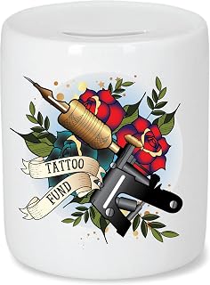 Tattoo themed moneybox, Tattoo fund, Tattoo savings jar, Tattoo lover gift
