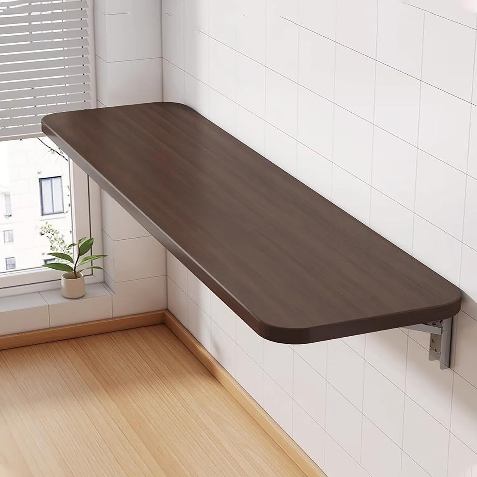 Table pliante murale peu encombrante bureau flottant en bois pour studio et coin cuisine cosy