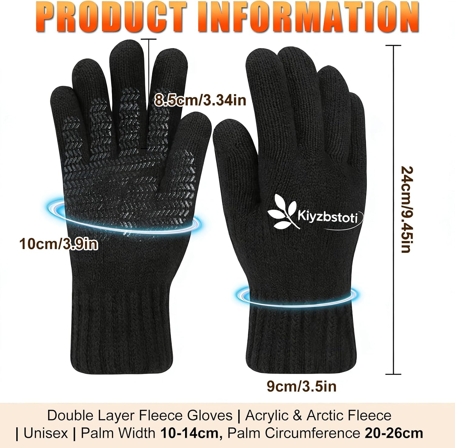 Winter Gloves Women Men-Warm Fleece Touch Screen Gloves Non-slip Thermal Ski Gloves Mens for Cold Weather Running - Image 4
