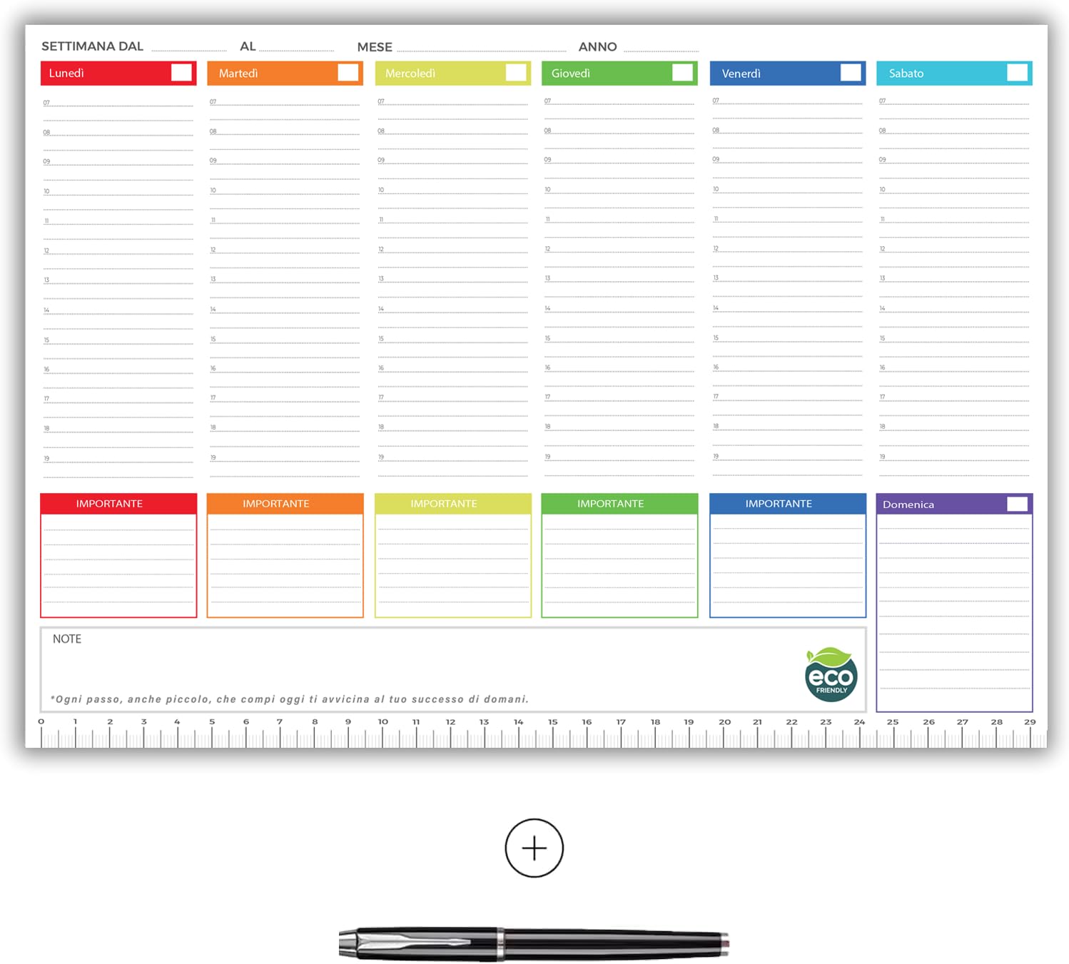 Planner Settimanale 2026 con Penna in Omaggio – Agenda 2026 per Pianificazione Settimanale, Appuntamenti e Obiettivi – Organizzatore Personale per Lavoro, Studio e Casa