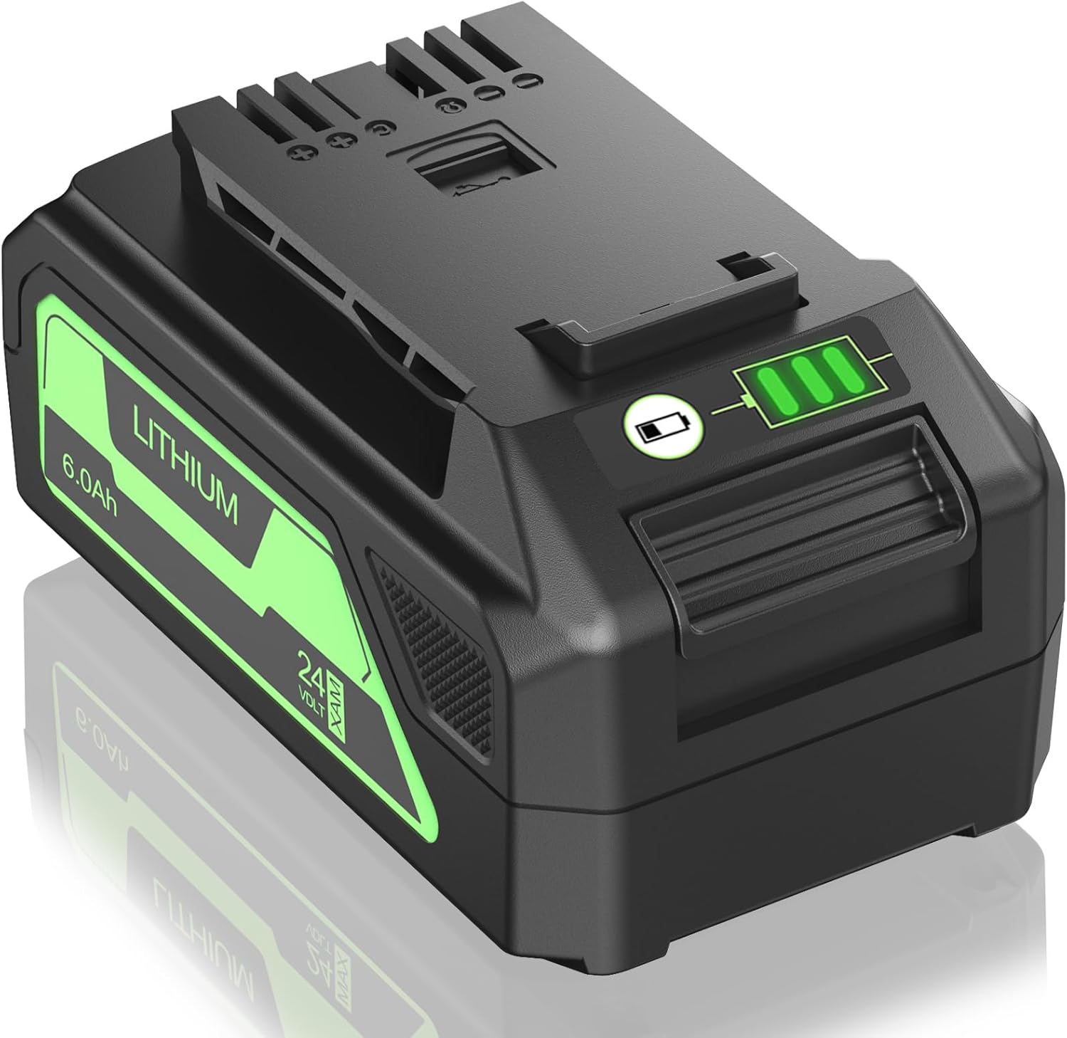 6.0Ah Battery Replacement for Greenworks 24V Battery Compatible with Greenworks Lithium ion Batteries 24v 29842 29852 LB24A020 Cordless Power Tools (with USB)