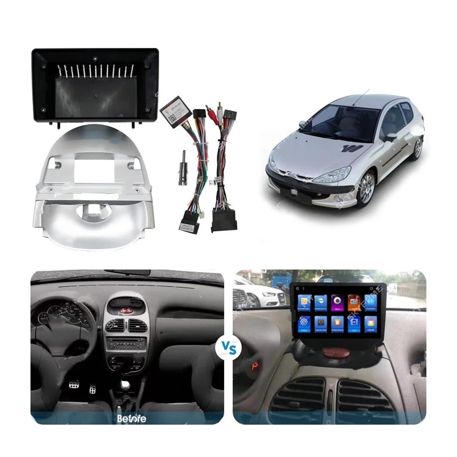 Mascherina Autoradio Cornice Stereo per Citroen per C2 2006-2009 2010 2011 2012 2013 Fascia per Auto Telaio Adattatore Canbus Box Decoder Android Dash Radio Kit Pannello