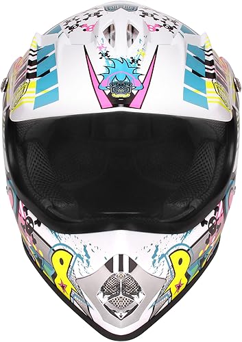 Miniatura 6 de JAGASOL DOT - Casco de motocross todoterreno para niños de 8 a 14 años, casco BMX MX ATV con gafas aprobadas por DOT