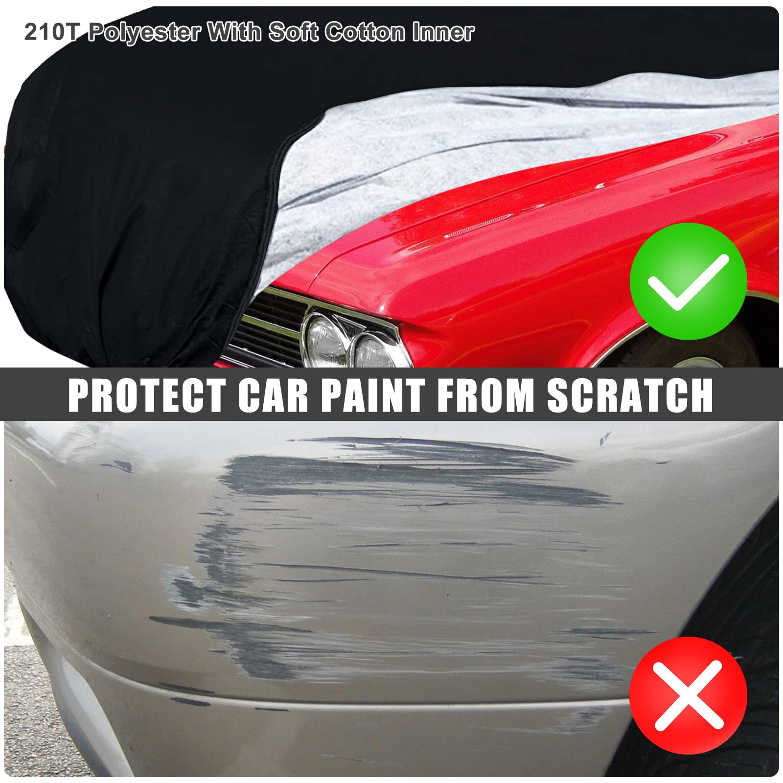 Waterproof Car Cover Replace for Pontiac GTO 2 Door Hardtop Coupe 1964-1972 210T All Weather Classic Car Covers — view 6