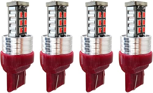 Miniatura 8 de 4 bombillas LED 7443 7440 LED estroboscópicas rojas intermitentes de parada de freno y cola de estacionamiento para Honda Civic 1996-2018