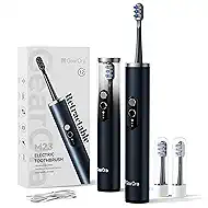 M23 Travel Electric Toothbrush for Adults, Retractable Portable Sonic Toothbrush, Aluminum Body, 30-Day Battery, Universal USB-C Charging, IPX7 Waterproof, Compact Travel Size Toothbrush
