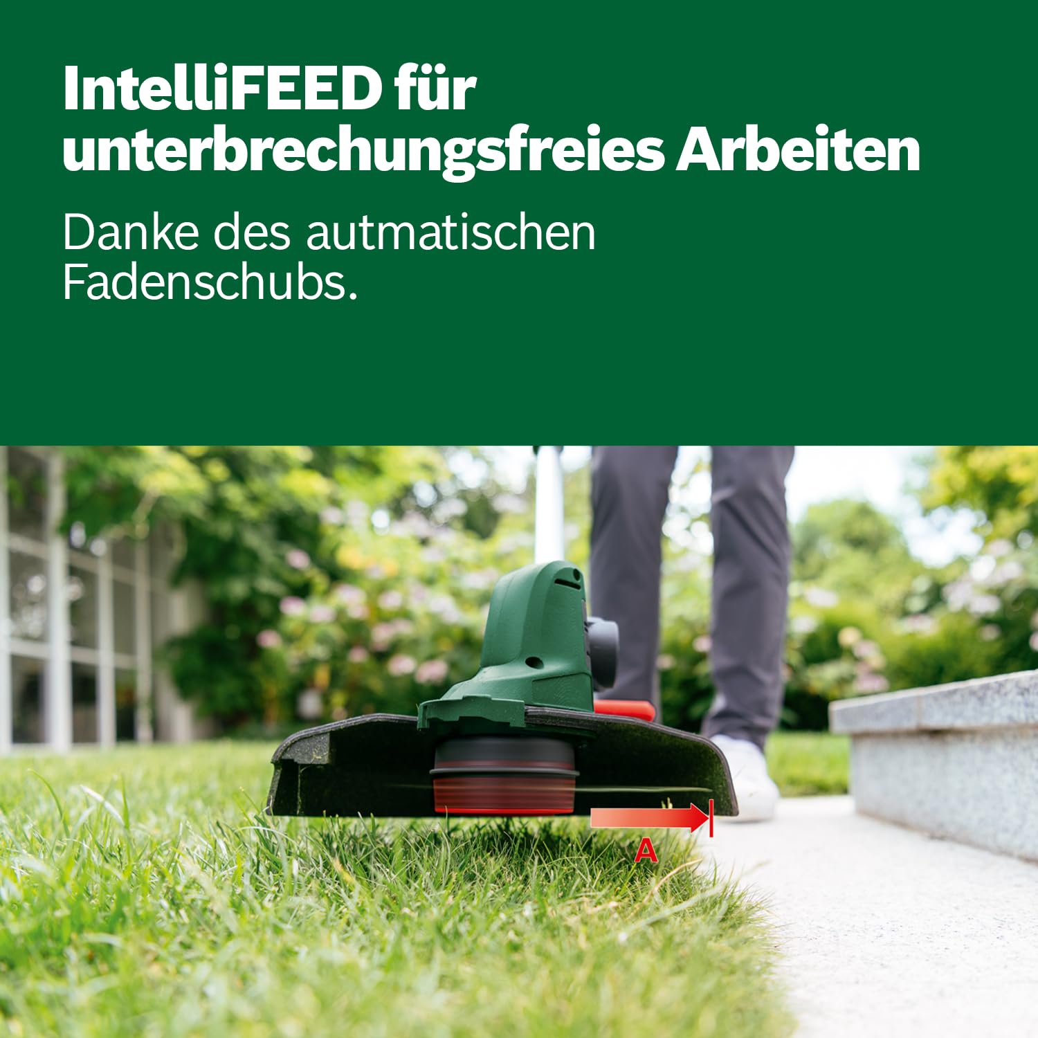 Bosch Akku Rasentrimmer UniversalGrassCut 18V-26 (ohne Akku, 18 Volt System, Schnittkreisdurchmesser: 26 cm, verstellbare Handgriffe, im Karton)