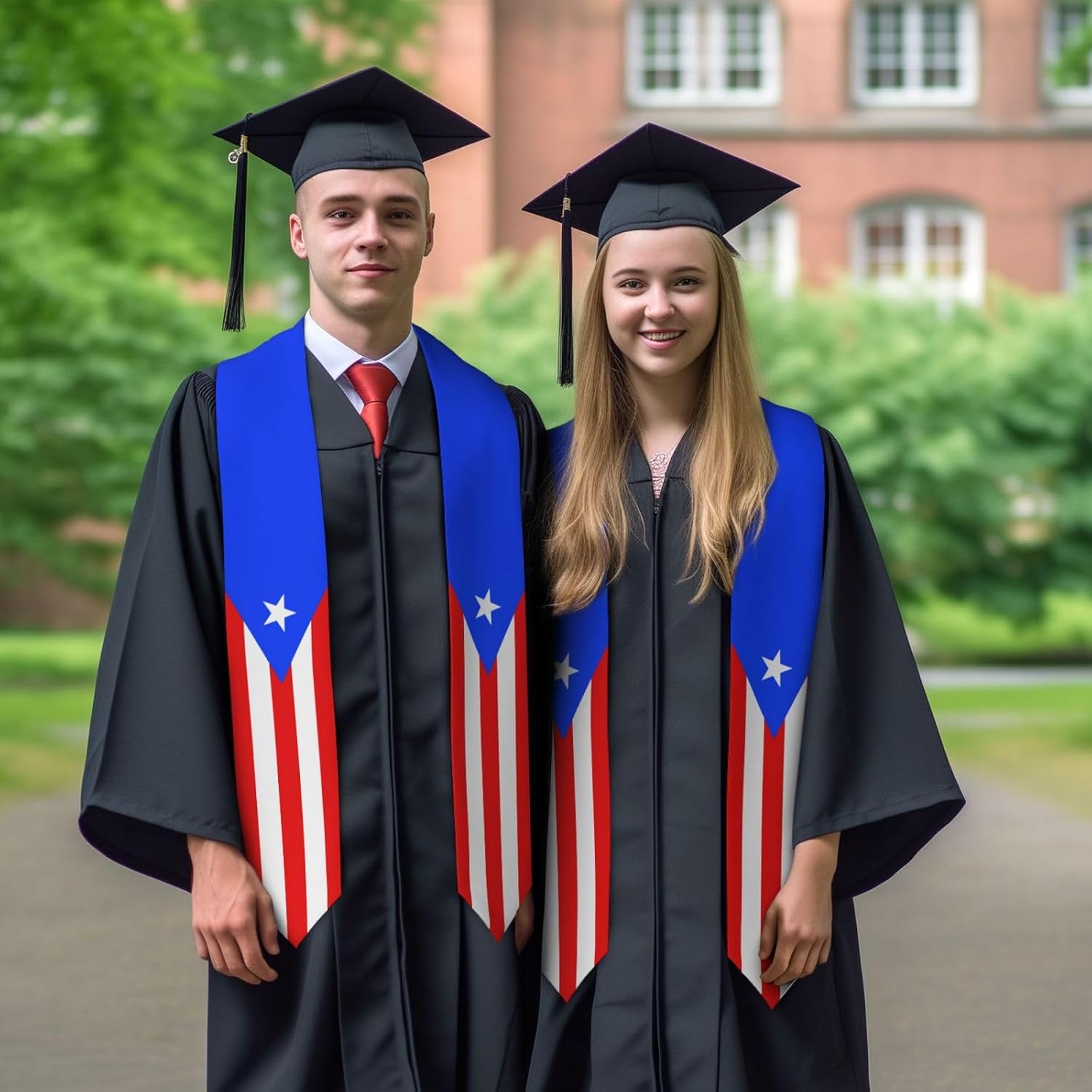 National Flag Graduation Stole, Graduation Sash Scarf For Study Aboard International Students, Stole For Graduation