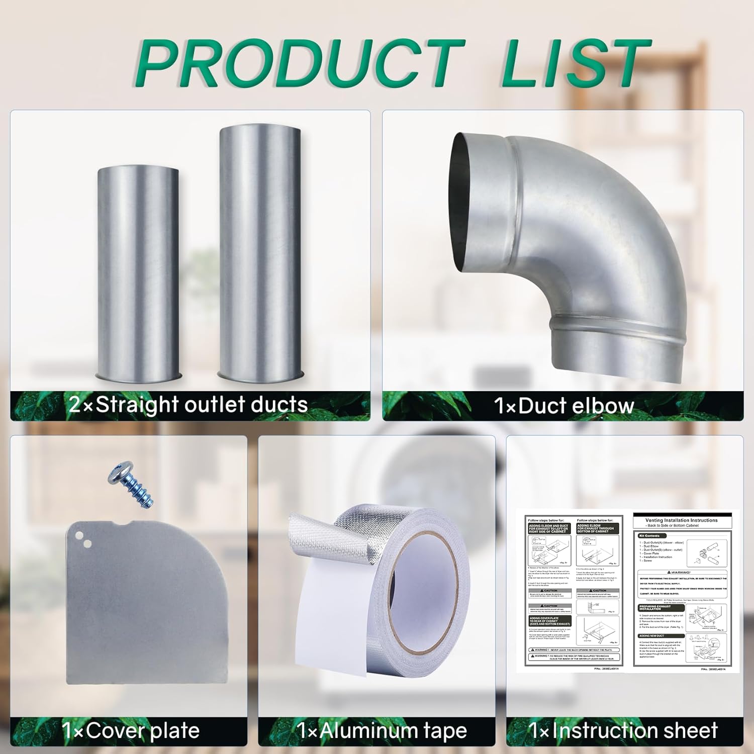 383EEL9001L 3911EZ9131X Upgraded Dryer Side Venting Kit Perfectly Compatible with LG Gas or Electric Dryers, Compatible with Kenmore Dryers Replacement Part AP5672784 Replace 2400642, PS7784989