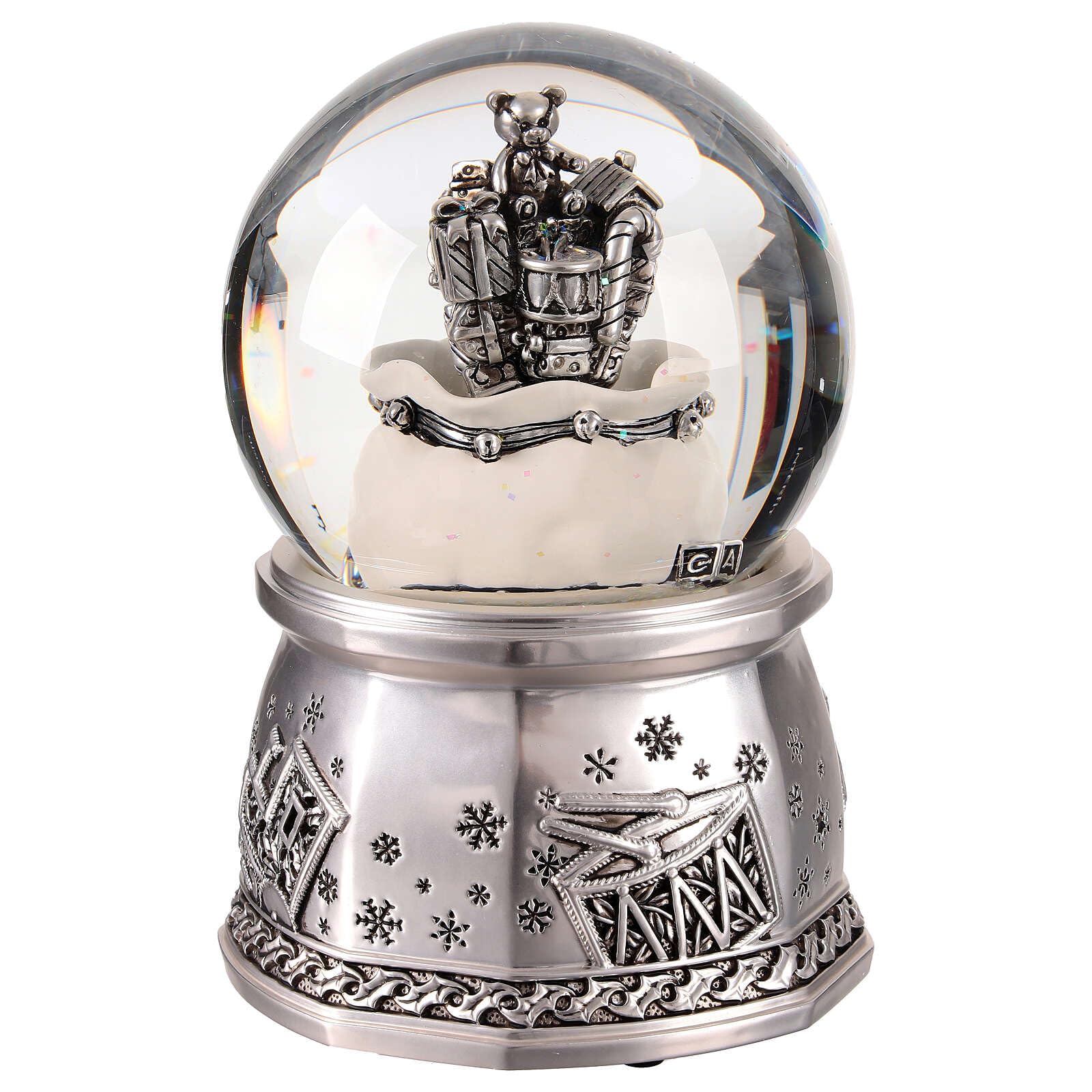 Holyart Bola de Nieve 100 mm Plata Saco Regalos 10x10x15 cm