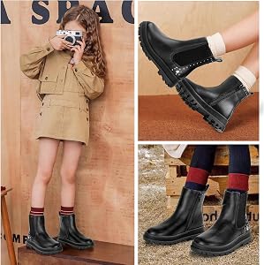 AMhomely Halbwaden-Stiefel Für Kinder, Kunstleder- Produktbild-Vorschau 8